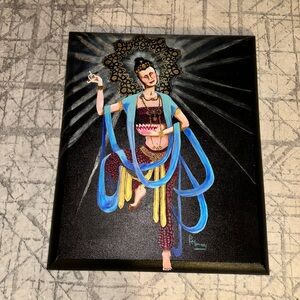 Signed Colorful Canvas Painting